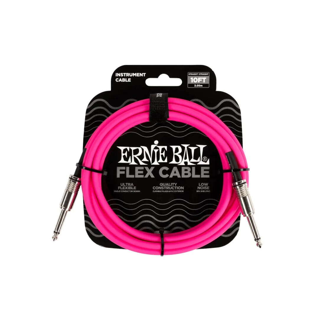 Ernie Ball Flex Instrument Cable Straight/Straight 10ft - Pink Cables Ernie Ball Art of Guitar