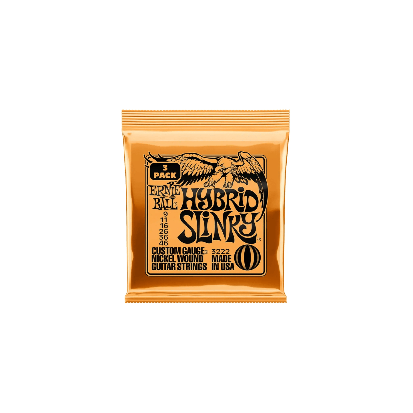 Ernie Ball  Hybrid Slinky Nickel Wound Electric Guitar Strings 9-46 Gauge Electric Guitar Strings Ernie Ball Art of Guitar