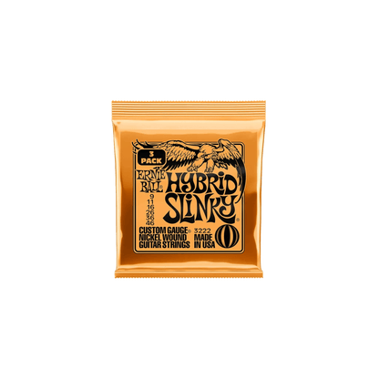 Ernie Ball  Hybrid Slinky Nickel Wound Electric Guitar Strings 9-46 Gauge Electric Guitar Strings Ernie Ball Art of Guitar