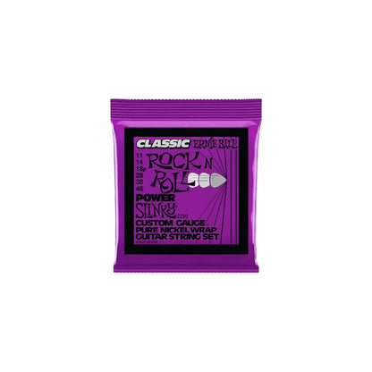 Ernie Ball Power Slinky Classic Rock n Roll Pure Nickel Wrap Electric Guitar Strings - 11-48 Gauge Electric Guitar Strings Ernie Ball Art of Guitar