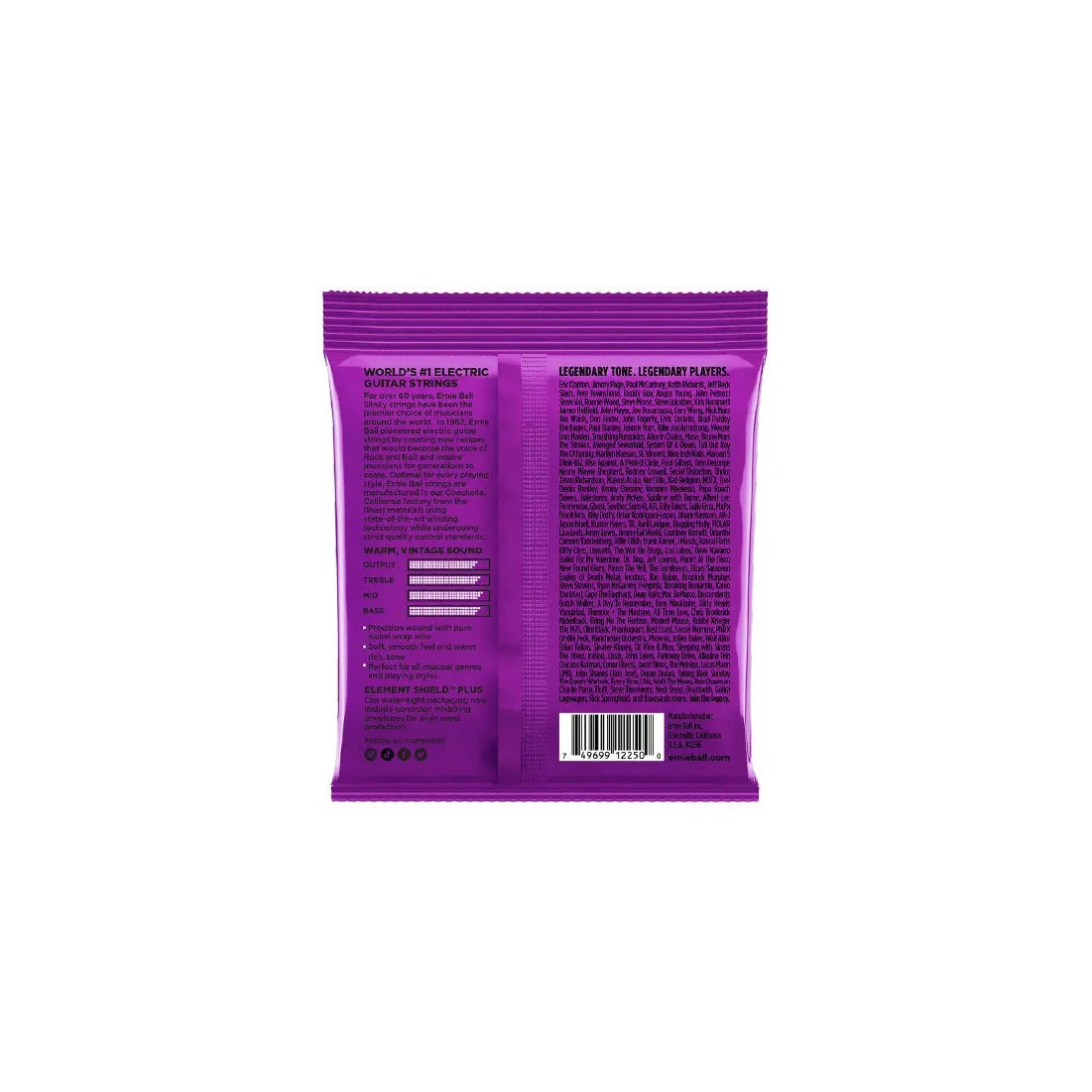 Ernie Ball Power Slinky Classic Rock n Roll Pure Nickel Wrap Electric Guitar Strings - 11-48 Gauge Electric Guitar Strings Ernie Ball Art of Guitar