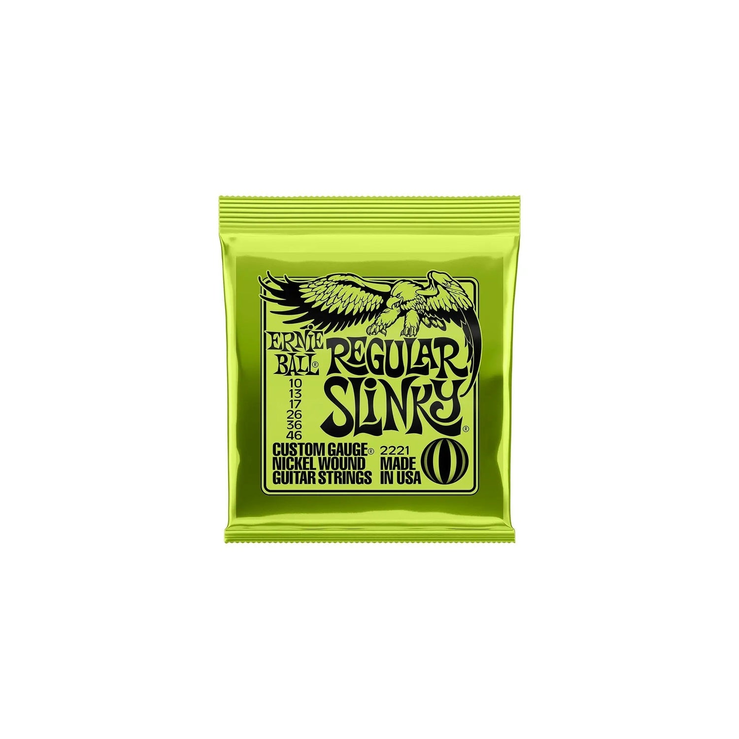 Ernie Ball Regular Slinky 10-46 Gauge Nickel Wound Electric Guitar Strings Ernie Ball