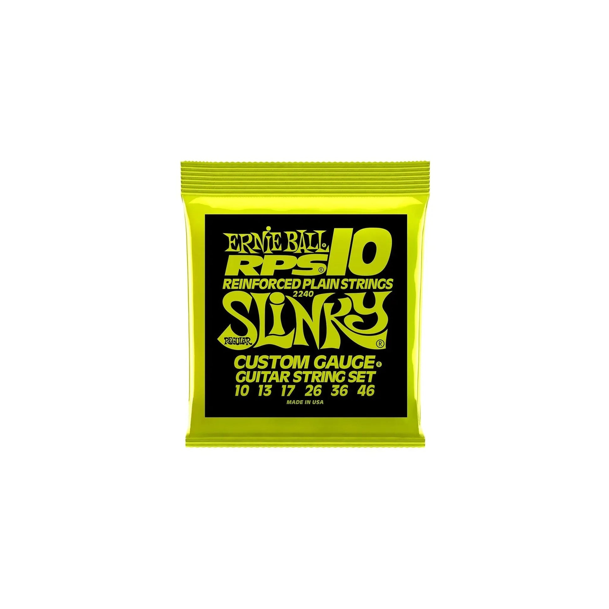 Ernie Ball Regular Slinky 10-46 Gauge RPS Nickel Wound Electric Guitar Strings Ernie Ball