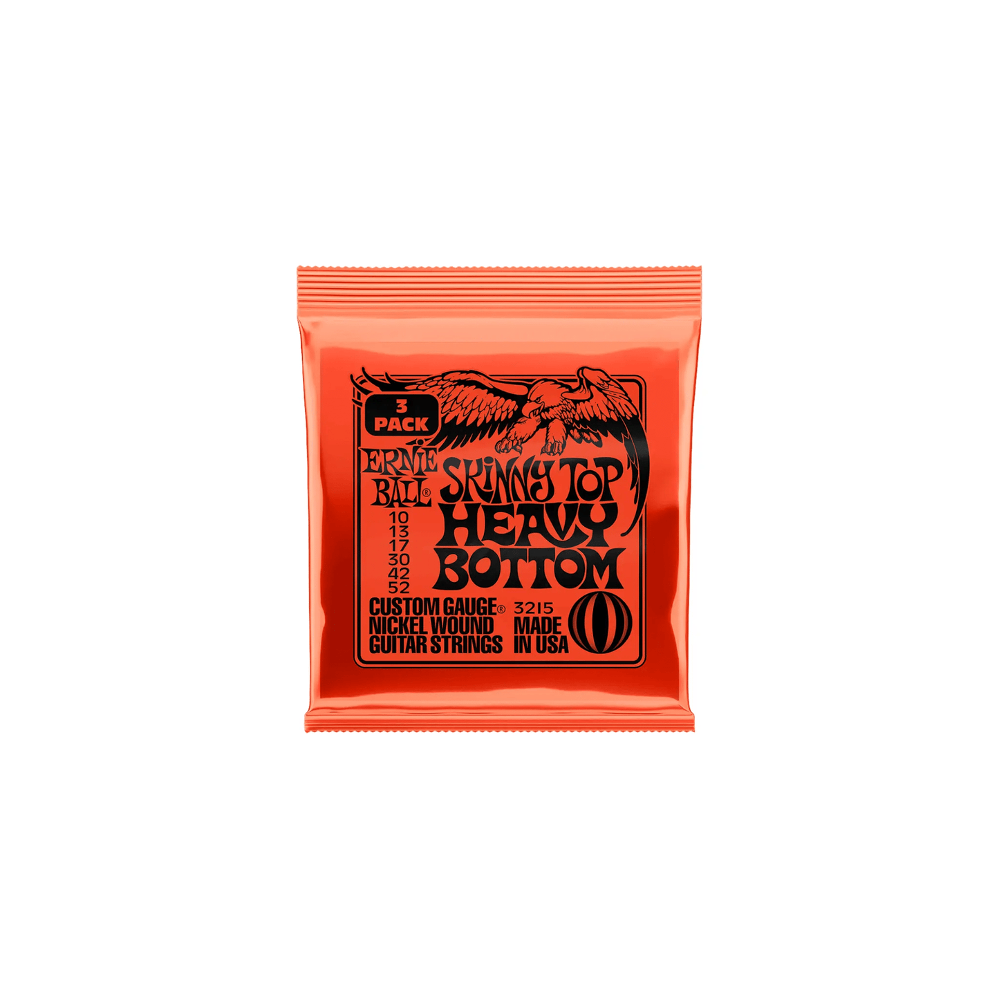 Ernie Ball Skinny Top Heavy Bottom Slinky Nickel Wound Electric Guitar Strings 10-52 Gauge - 3 Pack Electric Guitar Strings Ernie Ball Art of Guitar