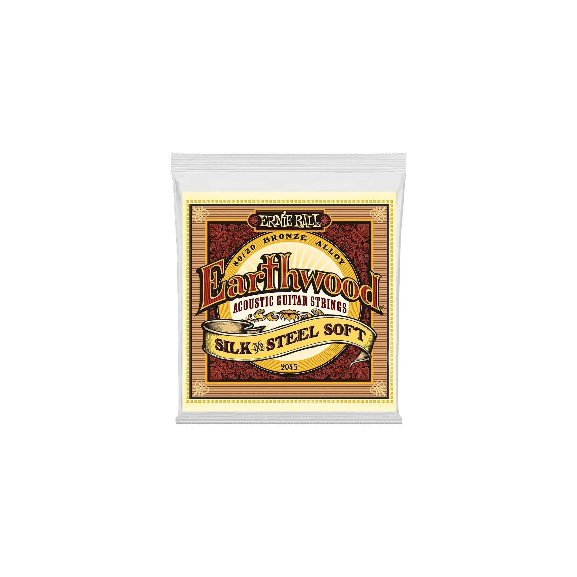 Ernie Ball Soft Earthwood 11-52 Gauge 80/20 Bronze Silk & Steel Acoustic Guitar Strings Ernie Ball