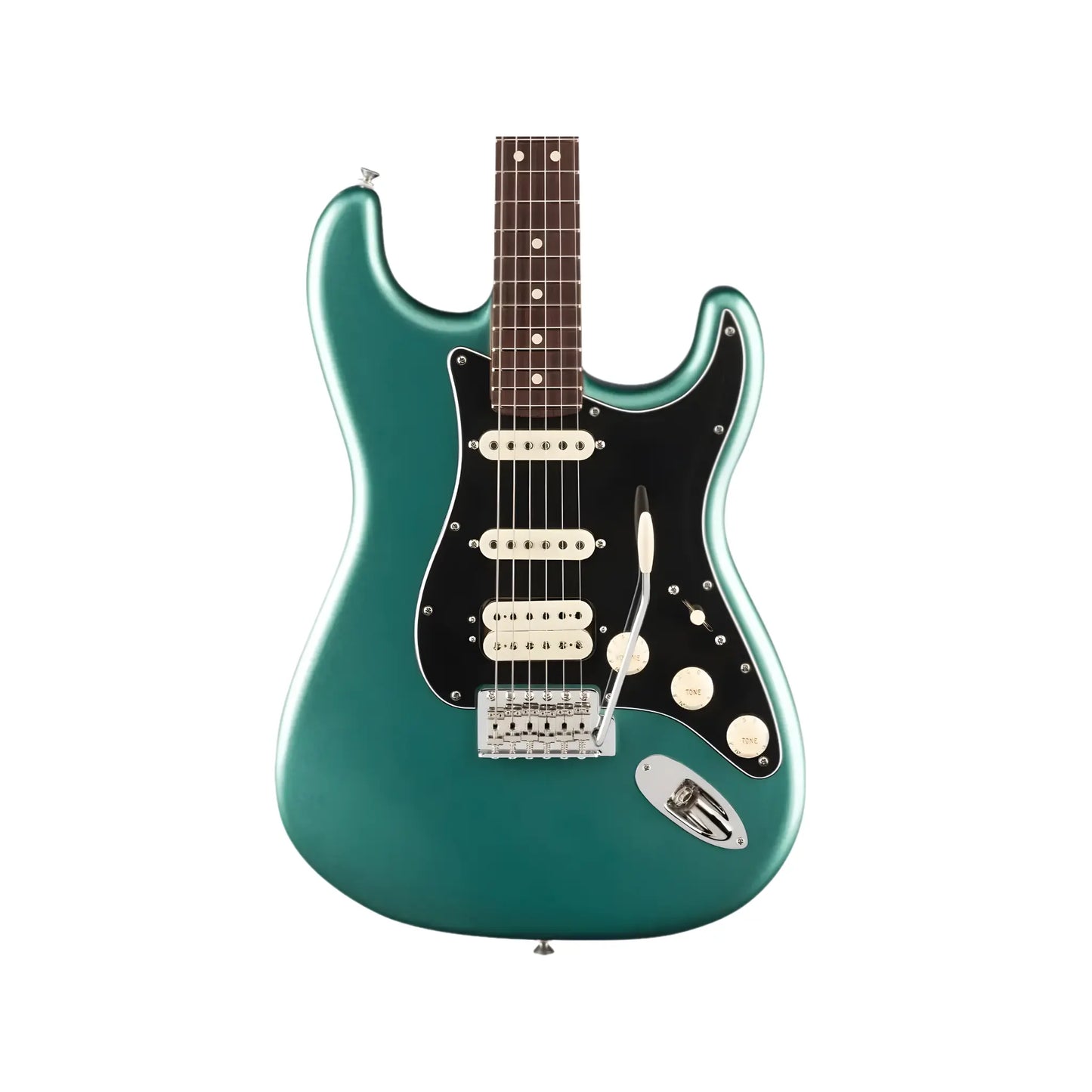 Fender American Professional Classic Stratocaster® HSS, Rosewood Fingerboard, Faded Sherwood Green Metallic Electric Guitars Fender Art of Guitar