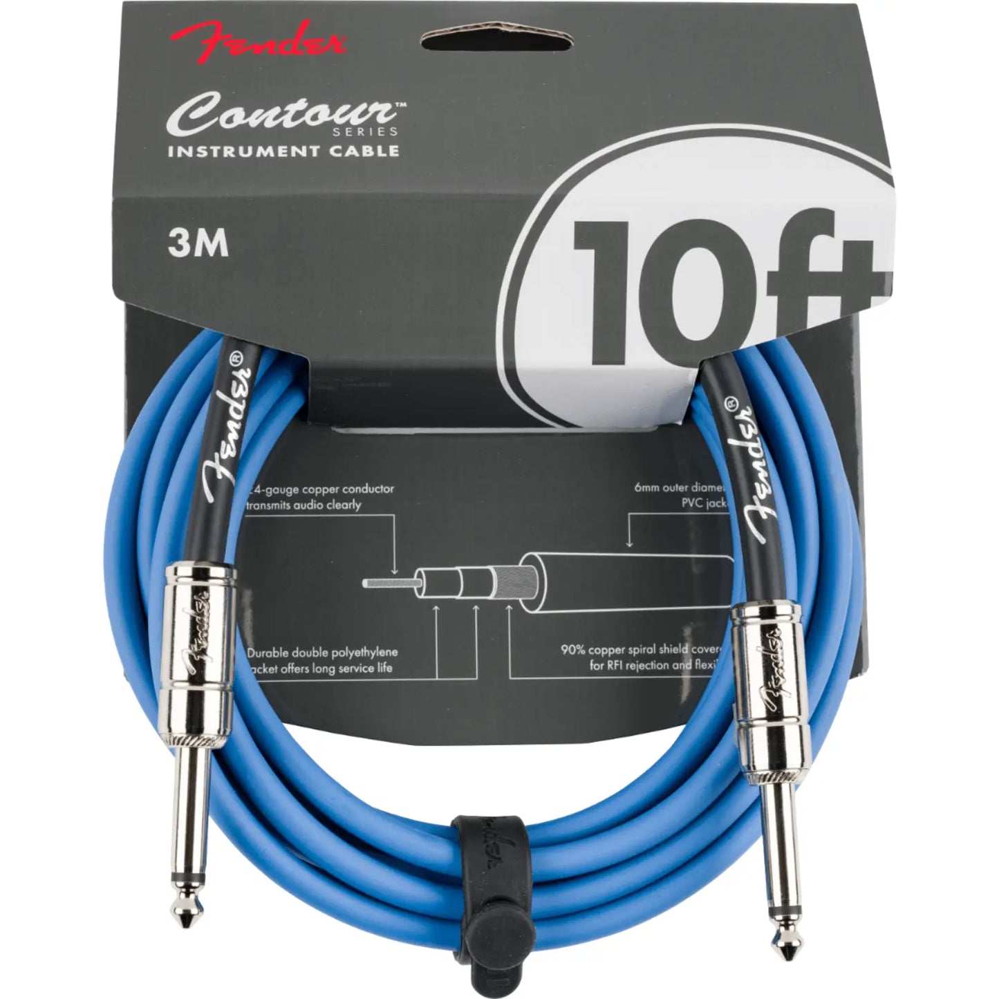 Fender Contour Series Instrument Cables 10ft. Guitar Cables Art of Guitar Art of Guitar
