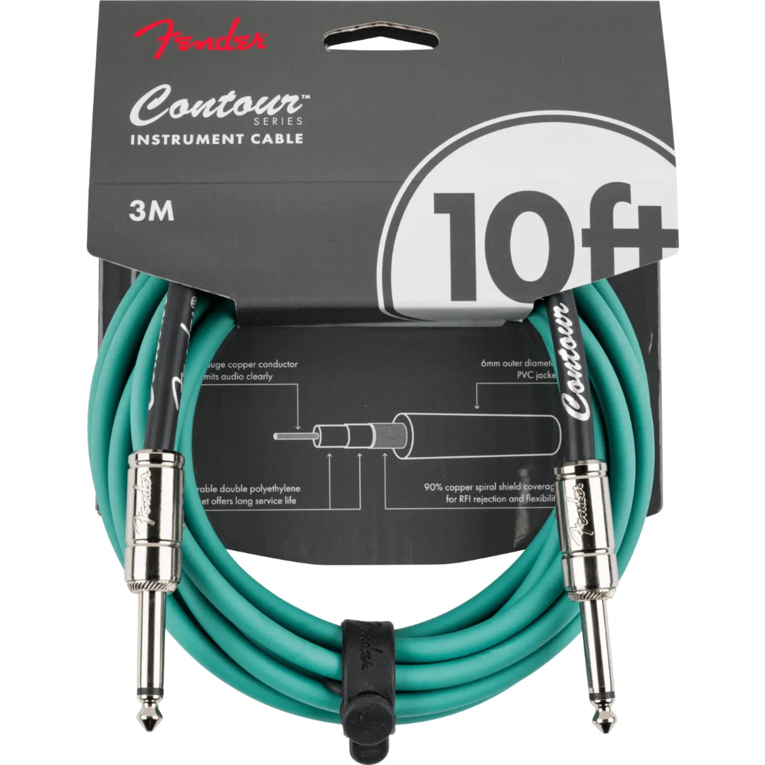 Fender Contour Series Instrument Cables 10ft. Guitar Cables Art of Guitar Art of Guitar