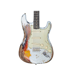 Fender Custom Shop 2023 Limited Edition 1961 Stratocaster Super Heavy Relic – Aged Sonic Blue Over 3-Color Sunburst