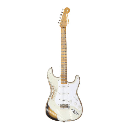 Fender Custom Shop 2024 Limited Edition 1954 Stratocaster Heavy Relic – ’55 Desert Tan Over 2-Tone Sunburst Electric Guitars Fender Art of Guitar