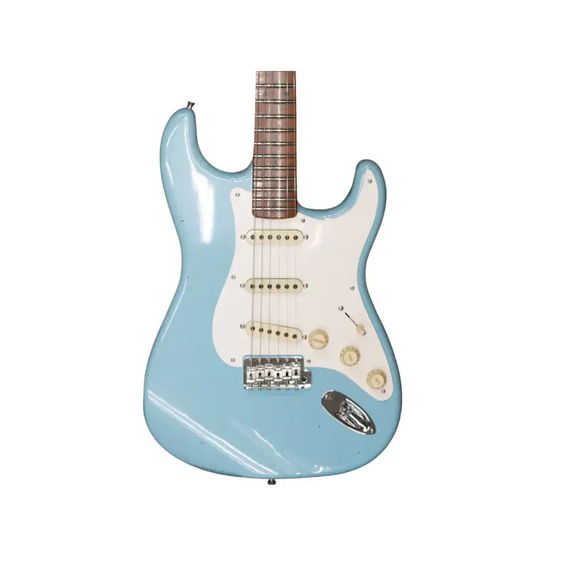 Fender Custom Shop 2024 Limited Edition 1958 Stratocaster Journeyman Relic w/Closet Classic HW - Aged Daphne Blue Electric Guitars Fender Art of Guitar