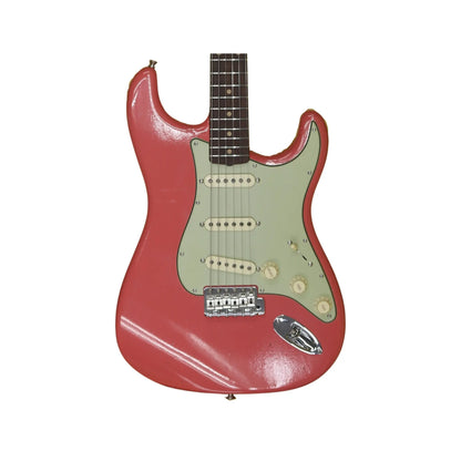 Fender Custom Shop 2024 Limited Edition 1962 Poblano Stratocaster Journeyman Relic w/Closet Classic HW - Super Faded Aged Fiesta Red Electric Guitars Fender Art of Guitar