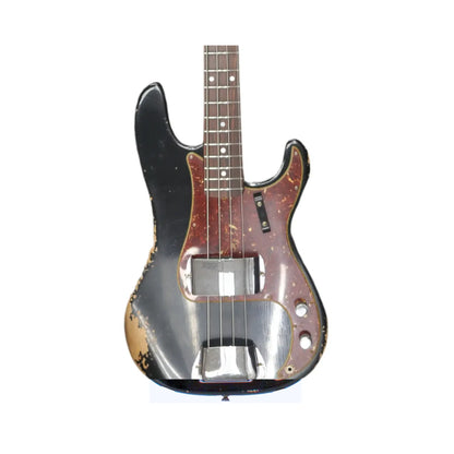 Fender Custom Shop 2024 Limited Edition 1966 Precision Bass Heavy Relic - Aged Black Bass Guitars Fender Art of Guitar