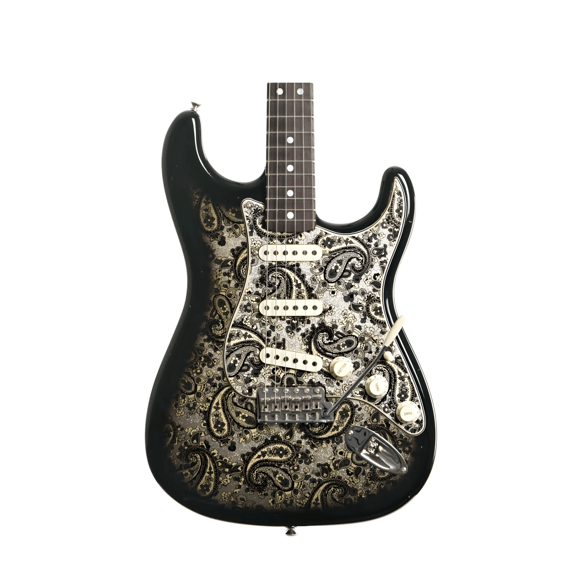 Fender Custom Shop 2024 Limited Edition 1968 Stratocaster Journeyman Relic - Black Paisley Electric Guitars Fender Art of Guitar