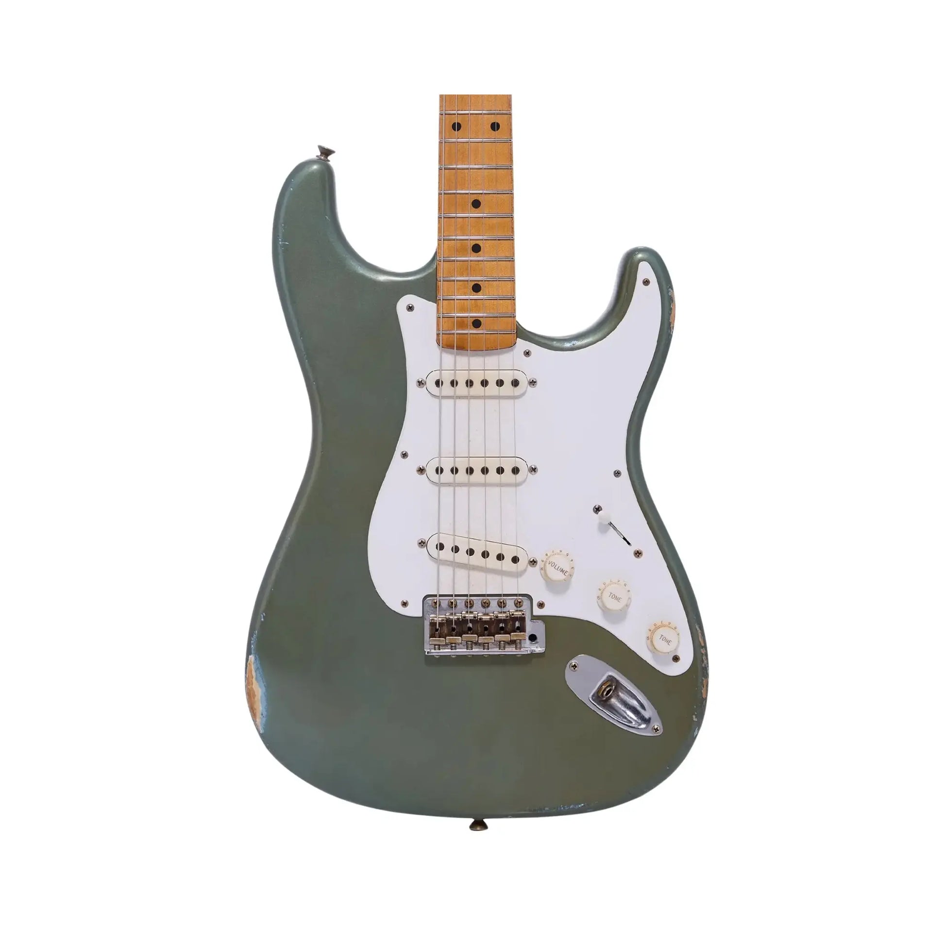 Fender Custom Shop Limited Edition 1954 Stratocaster – Masterbuilt by Paul Waller (Faded Blue Agave Relic) – Vintage ’54 Strat, Handcrafted by Master Builder Electric Guitars Fender Art of Guitar