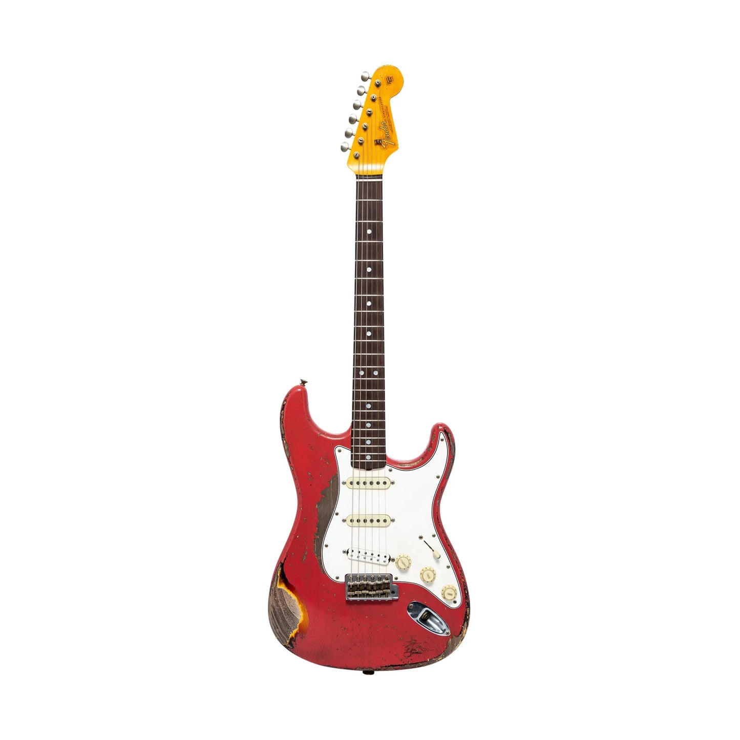 Fender Greg Fessler Limited Edition 1965 Stratocaster Heavy Relic Fiesta Red over 3 Colour Sunburst Electric Guitars Fender Art of Guitar