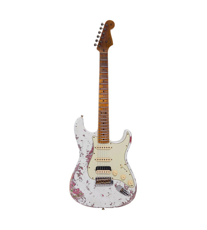 Fender Limited Edition 60s Stratocaster Super Heavy Relic Olympic White over Pink Paisley Electric Guitars Fender Art of Guitar