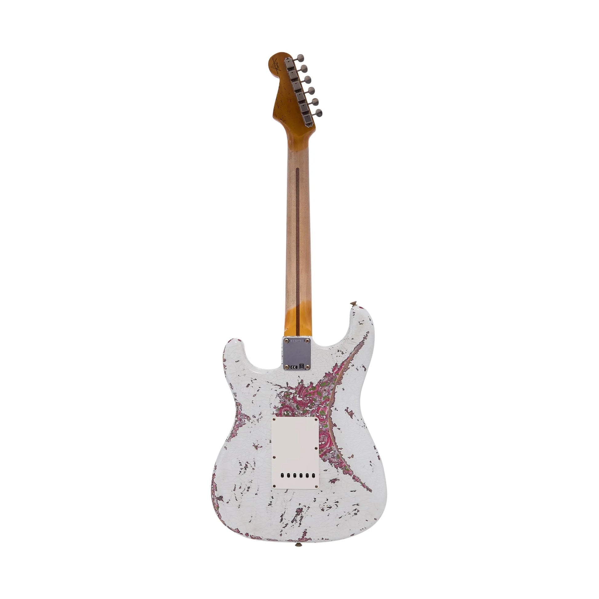 Fender Limited Edition 60s Stratocaster Super Heavy Relic Olympic White over Pink Paisley Electric Guitars Fender Art of Guitar