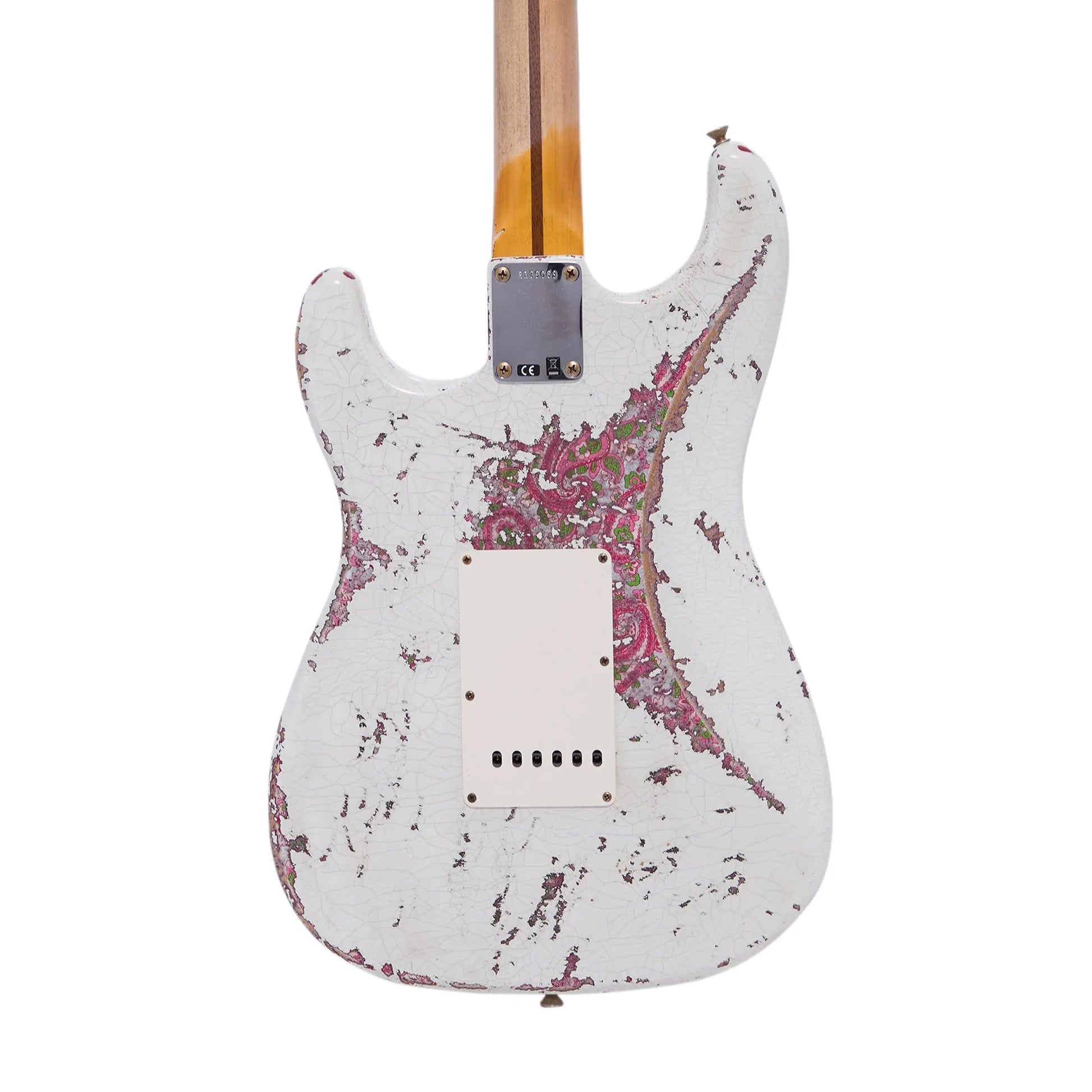 Fender Limited Edition 60s Stratocaster Super Heavy Relic Olympic White over Pink Paisley Electric Guitars Fender Art of Guitar