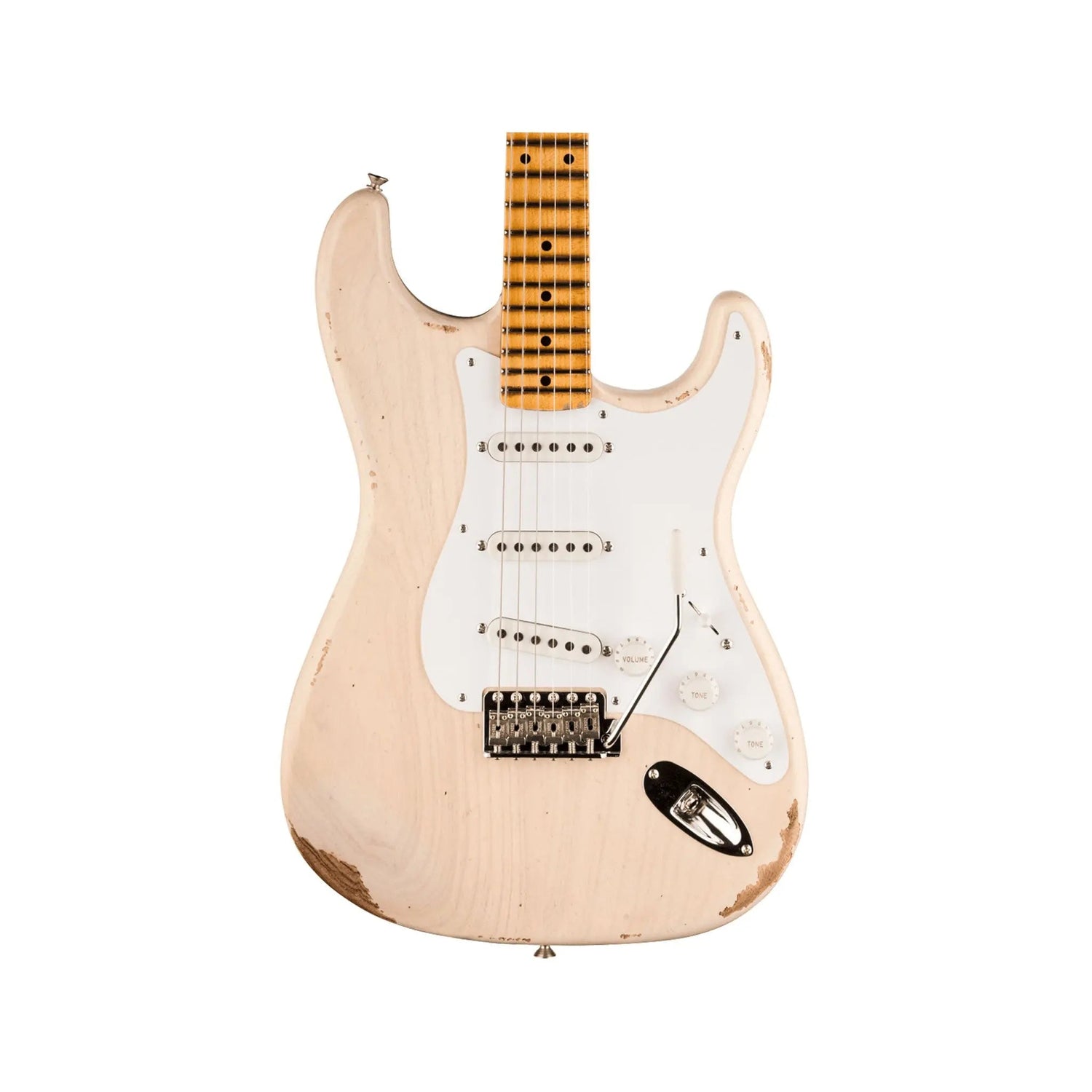 Fender Limited Edition Fat 1954 Stratocaster® Relic® Closet Classic Aged White Blonde Electric Guitars Fender Art of Guitar