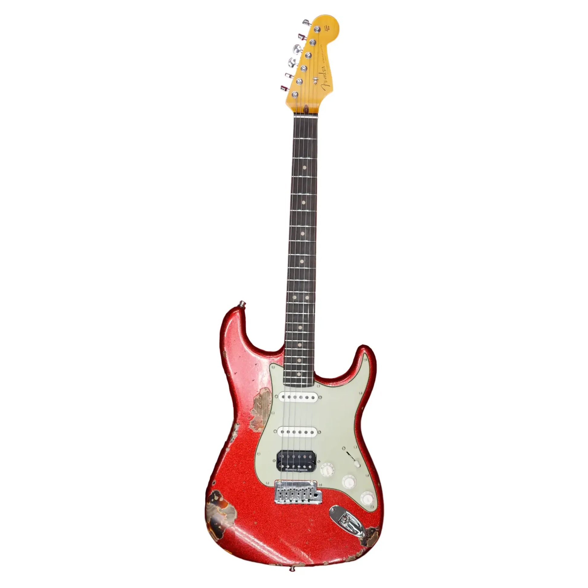 Fender NAMM 2026 Custom Shop Custom Deluxe HBS-1 Stratocaster Electric Guitar - Red Sparkle Over 3-Tone Sunburst, Heavy Relic Electric Guitars Fender Art of Guitar