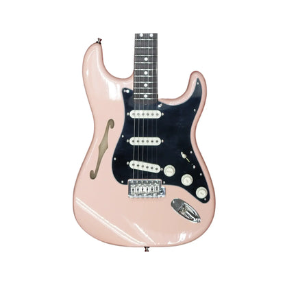 Fender NAMM 2026 Custom Shop Postmodern Thinline Stratocaster Electric Guitar - Aged Shell Pink, Light Closet Classic Electric Guitars Fender Art of Guitar