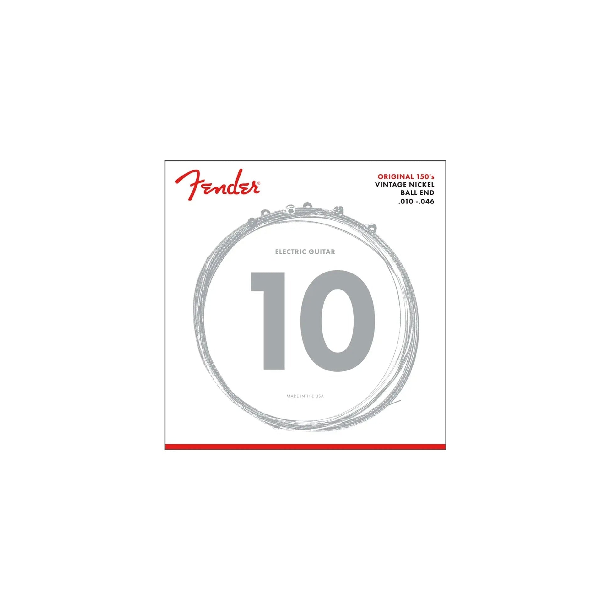 Fender Original 150 Guitar Strings, Pure Nickel Wound, Ball End, 150R .010-.046 Guitar Accessories Fender Art of Guitar