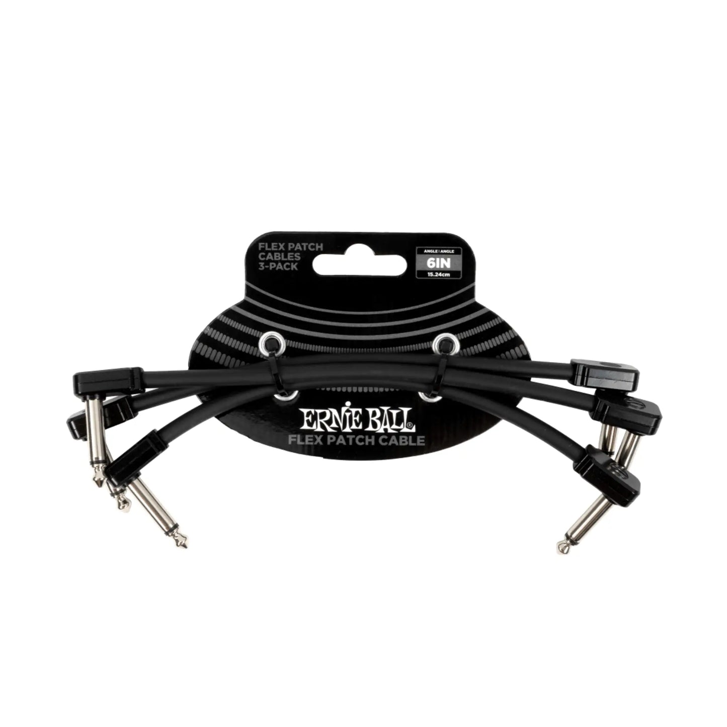 Flex Patch Cable 6in - Black - 3 Pack Guitar Accessories Ernie Ball Art of Guitar