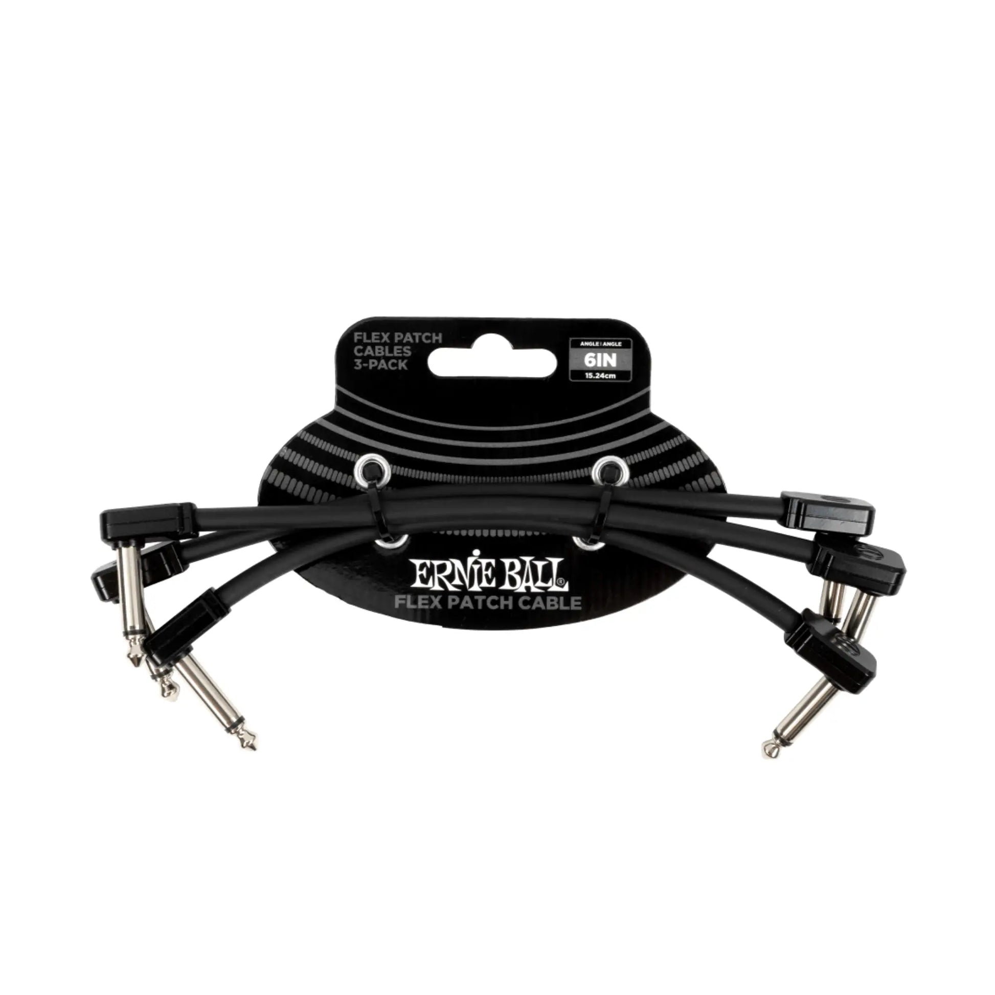 Flex Patch Cable 6in - Black - 3 Pack Guitar Accessories Ernie Ball Art of Guitar