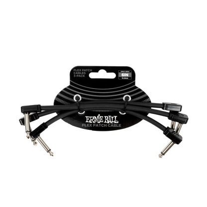 Flex Patch Cable 6in - Black - 3 Pack Guitar Accessories Ernie Ball Art of Guitar