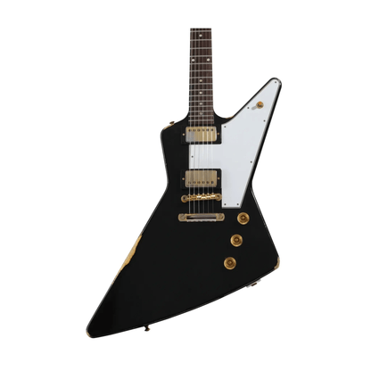 Gibson Custom Dealer Select 1958 Korina Explorer Electric Guitar - Ebony, Murphy Lab Ultra Heavy Aged Electric Guitars Gibson Art of Guitar