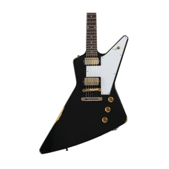 Gibson Custom Dealer Select 1958 Korina Explorer Electric Guitar - Ebony, Murphy Lab Ultra Heavy Aged