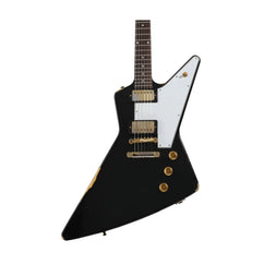 Gibson Custom Dealer Select 1958 Korina Explorer Electric Guitar - Ebony, Murphy Lab Ultra Heavy Aged
