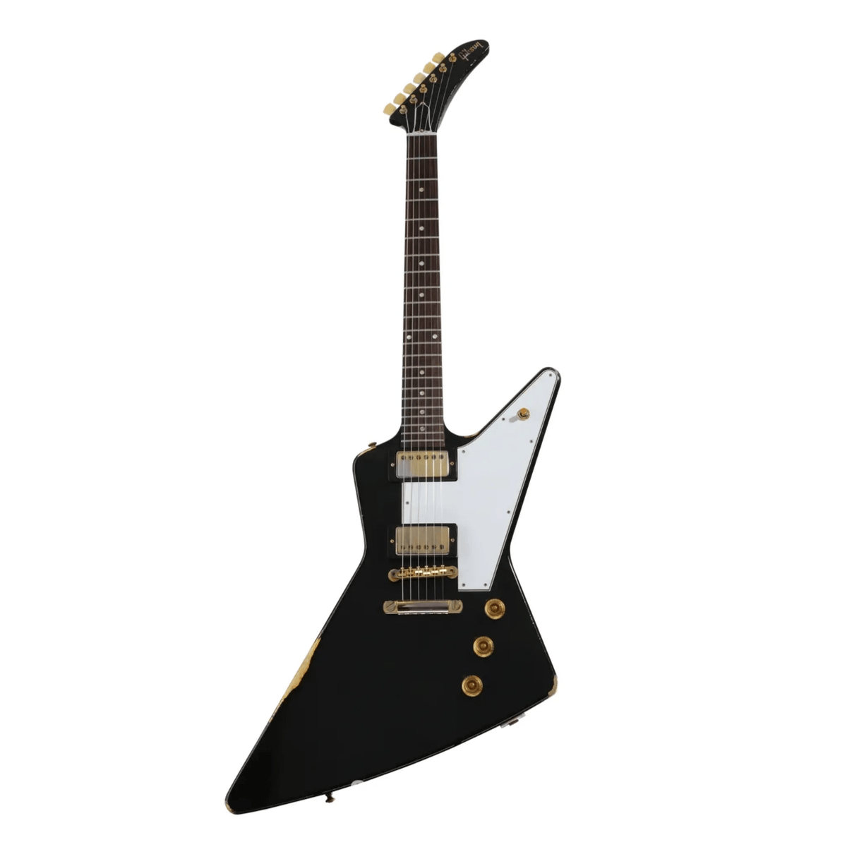 Gibson Custom Dealer Select 1958 Korina Explorer Electric Guitar - Ebony, Murphy Lab Ultra Heavy Aged Electric Guitars Gibson Art of Guitar