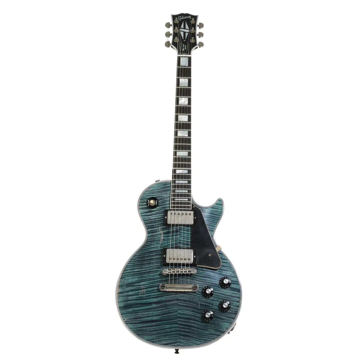 Gibson Custom Shop Dealer Select Les Paul Custom AAAA Figured Maple - Nordic Blue, Murphy Lab Heavy Aged Electric Guitars Gibson Art of Guitar