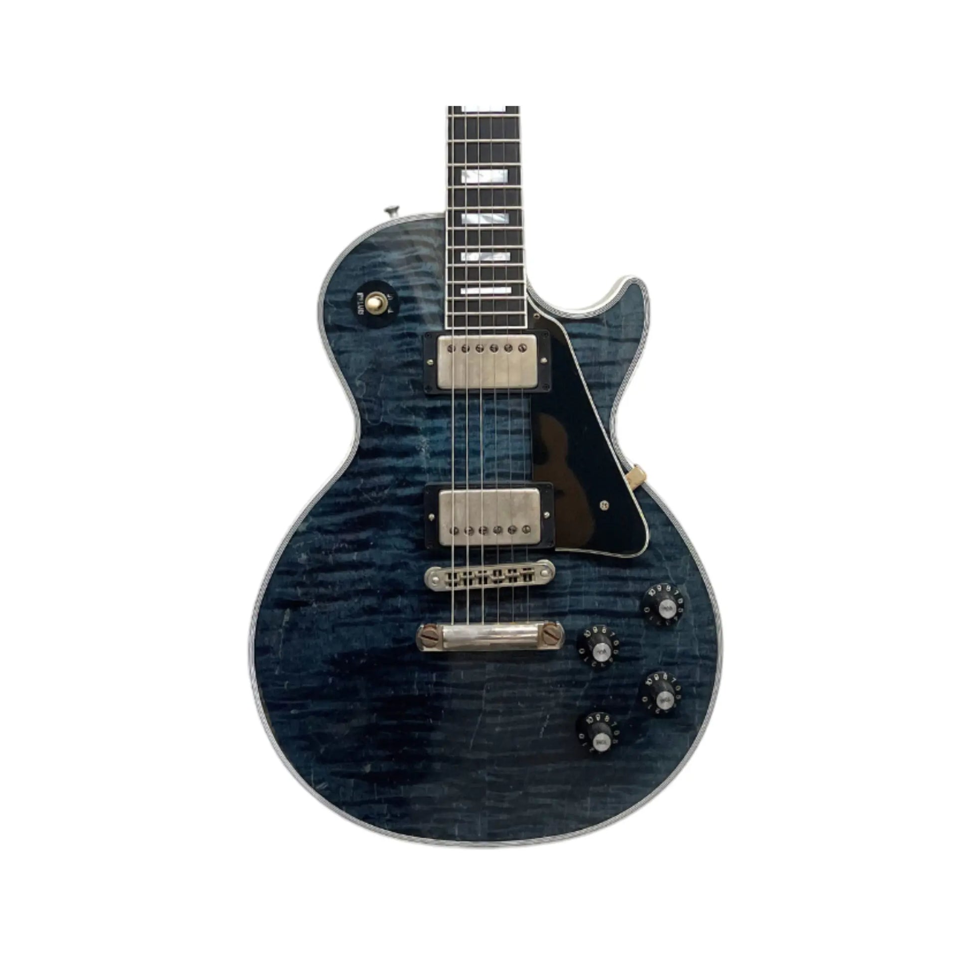 Gibson Custom Shop Dealer Select Les Paul Custom AAAA Figured Maple - Nordic Blue, Murphy Lab Heavy Aged Electric Guitars Gibson Art of Guitar