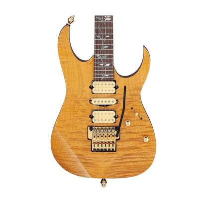 Ibanez RG8570EM j.custom – Natural Exotic Maple Top – Super Wizard Maple/Wenge Neck, DiMarzio HSH Pickups Electric Guitars Ibanez Art of Guitar