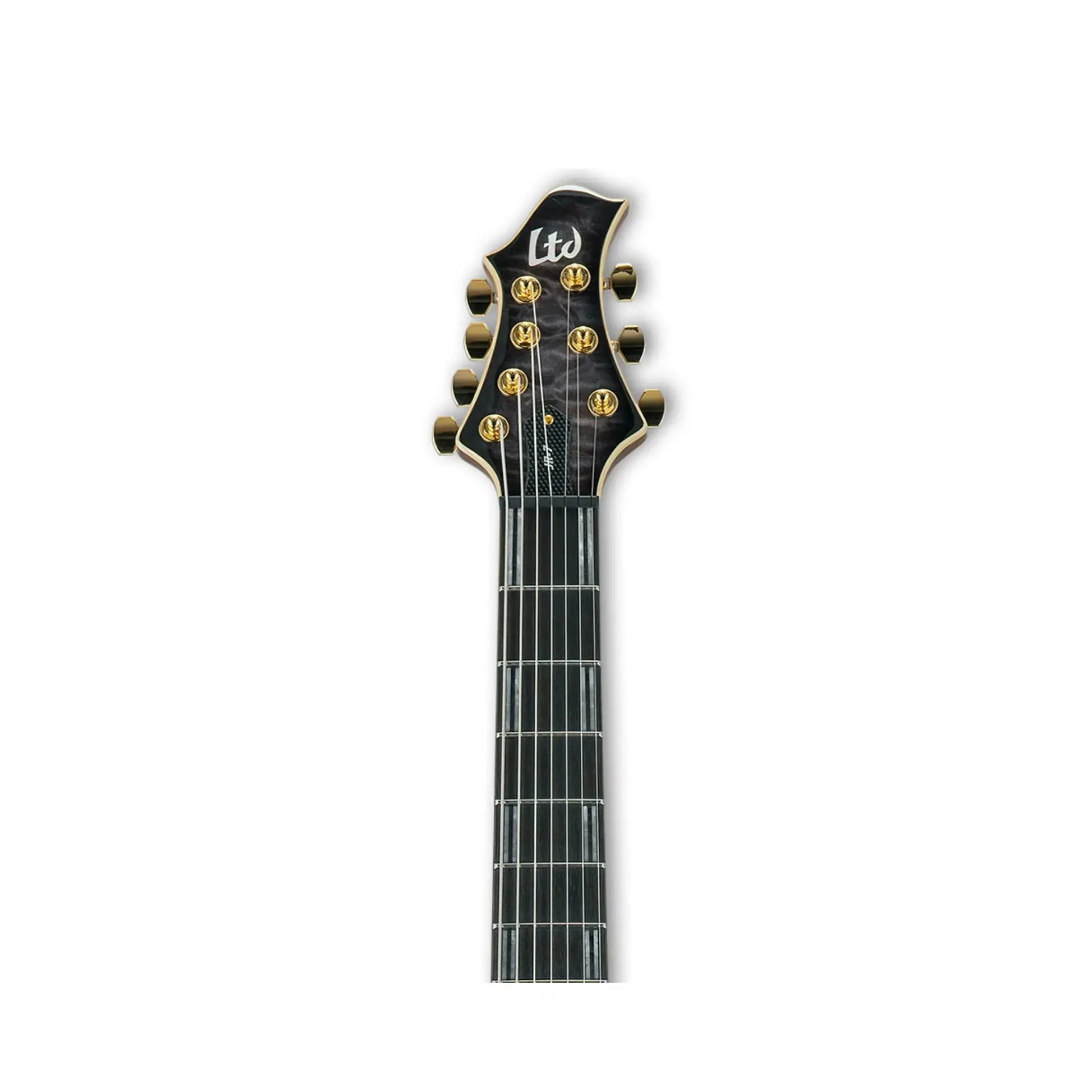 LTD JR-7 Javier Reyes – Faded Blue Sunburst – Fishman Fluence Javier Reyes Open Core Pickups, 7-String Electric Guitars LTD Art of Guitar