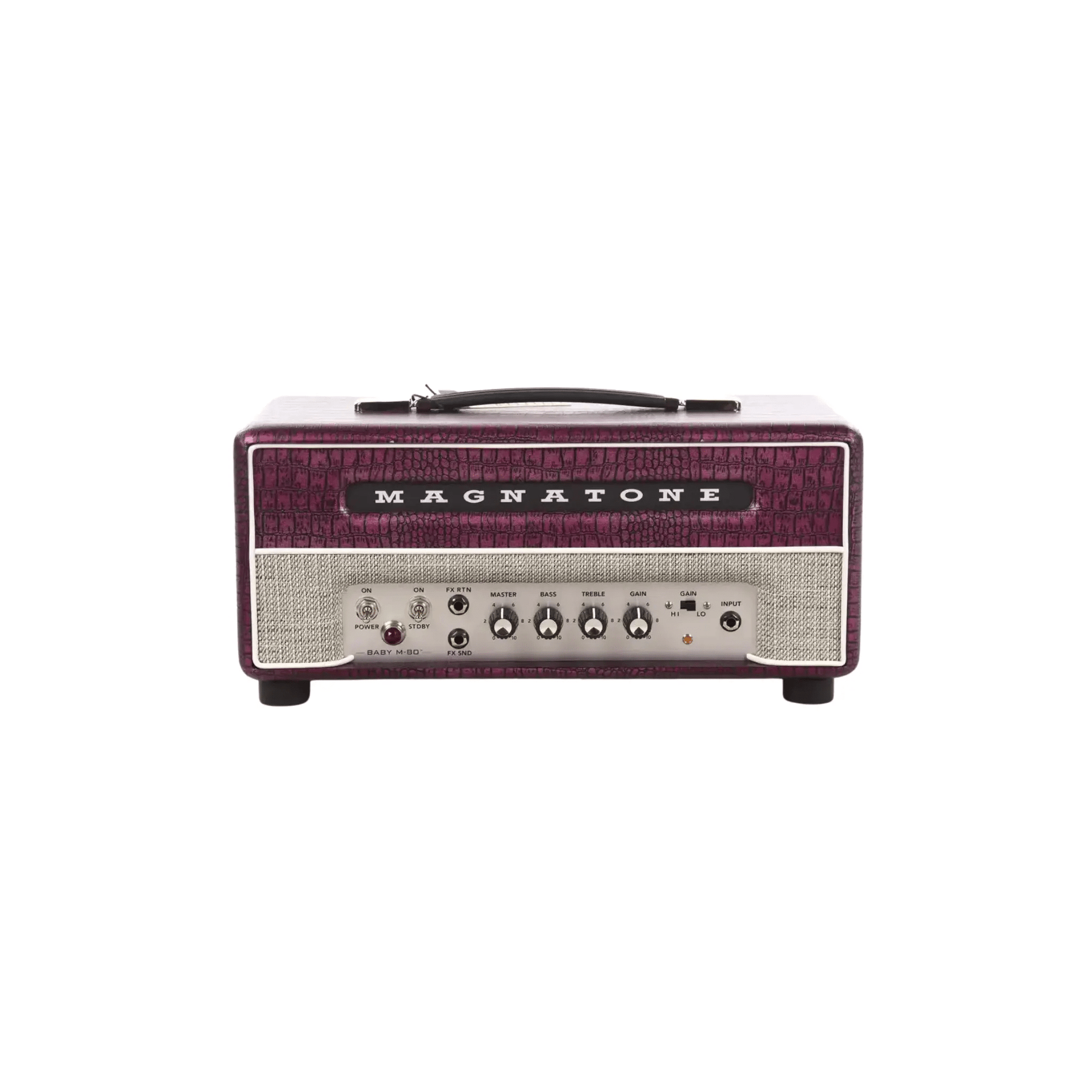 Magnatone Billy Gibbons Signature Baby M-80 Head Chrome Grape Electric Guitar Amplifiers Magnatone Art of Guitar
