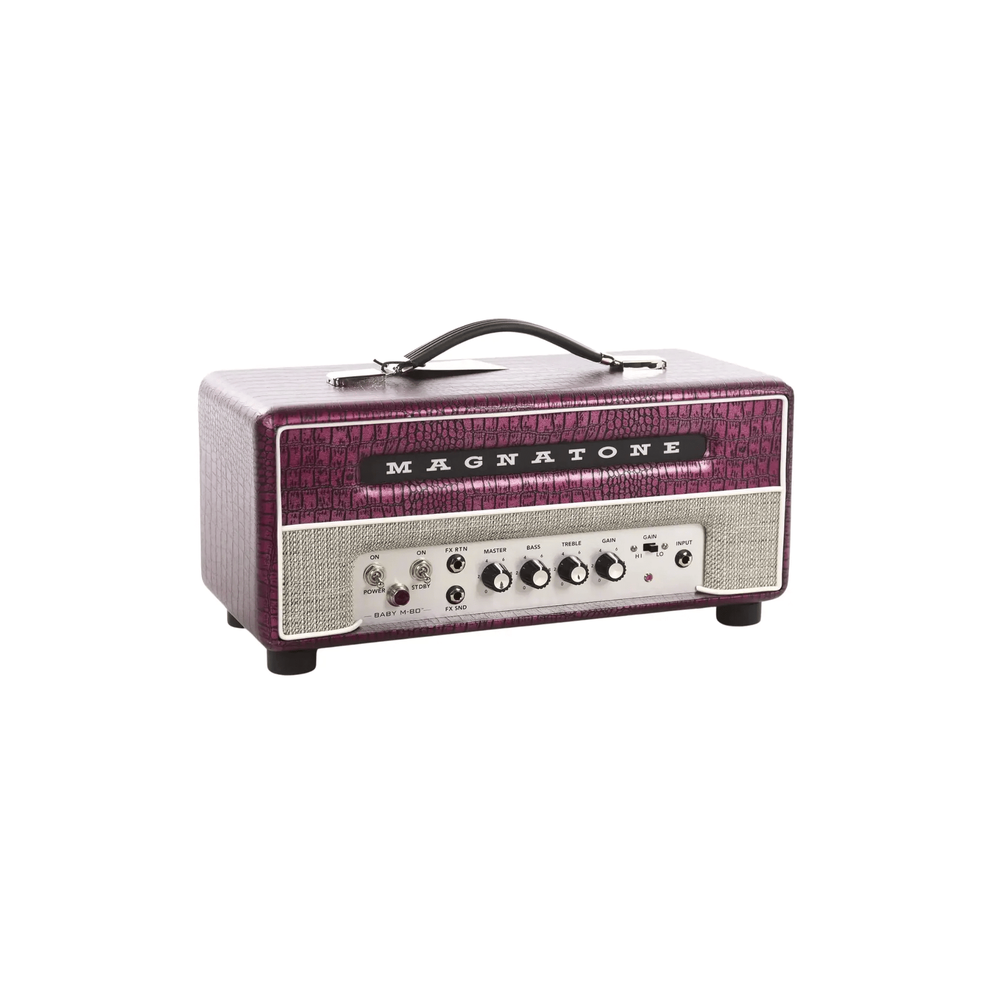 Magnatone Billy Gibbons Signature Baby M-80 Head Chrome Grape Electric Guitar Amplifiers Magnatone Art of Guitar