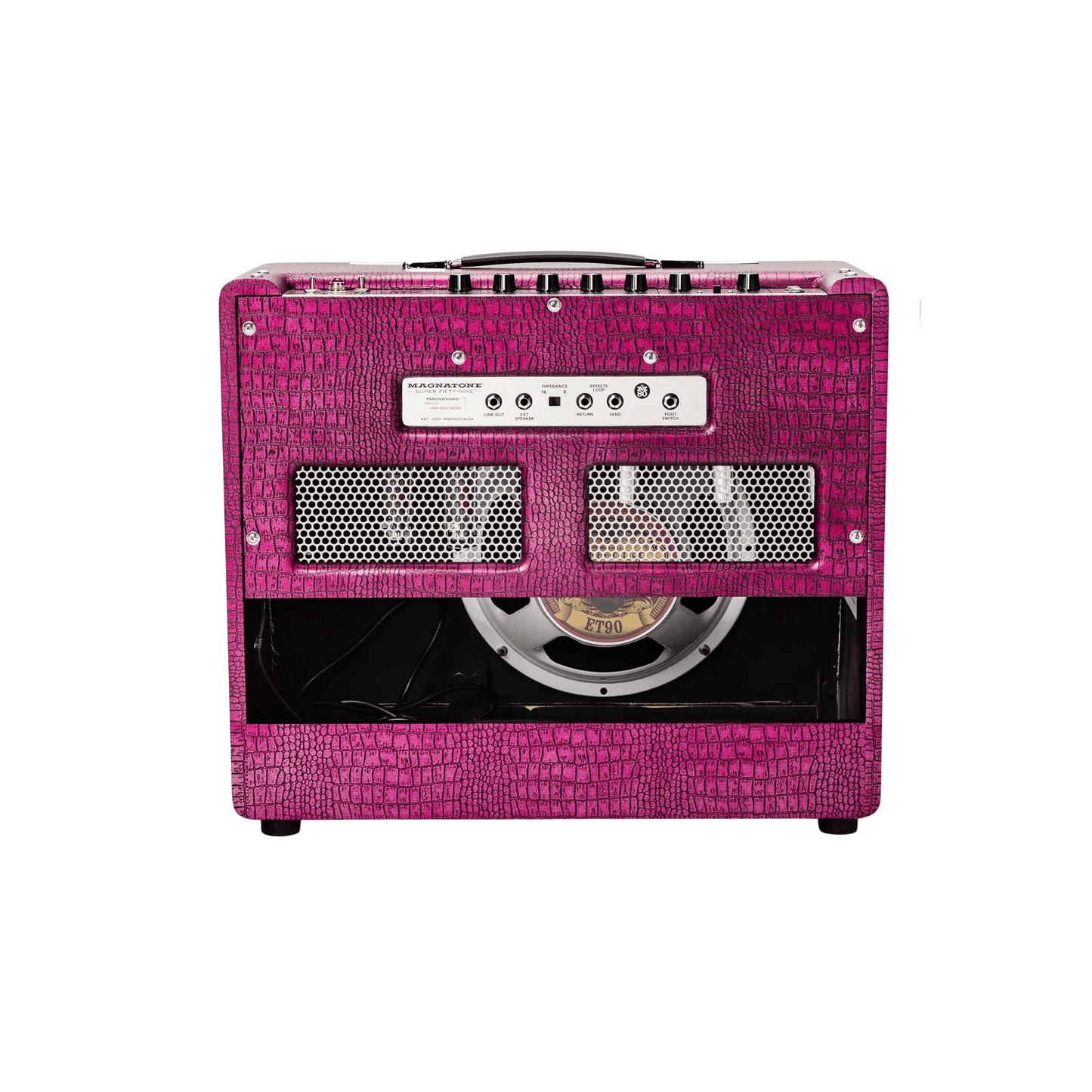 Magnatone Billy Gibbons Signature M-80 1×12 Combo Chrome Grape Electric Guitar Amplifiers Magnatone Art of Guitar