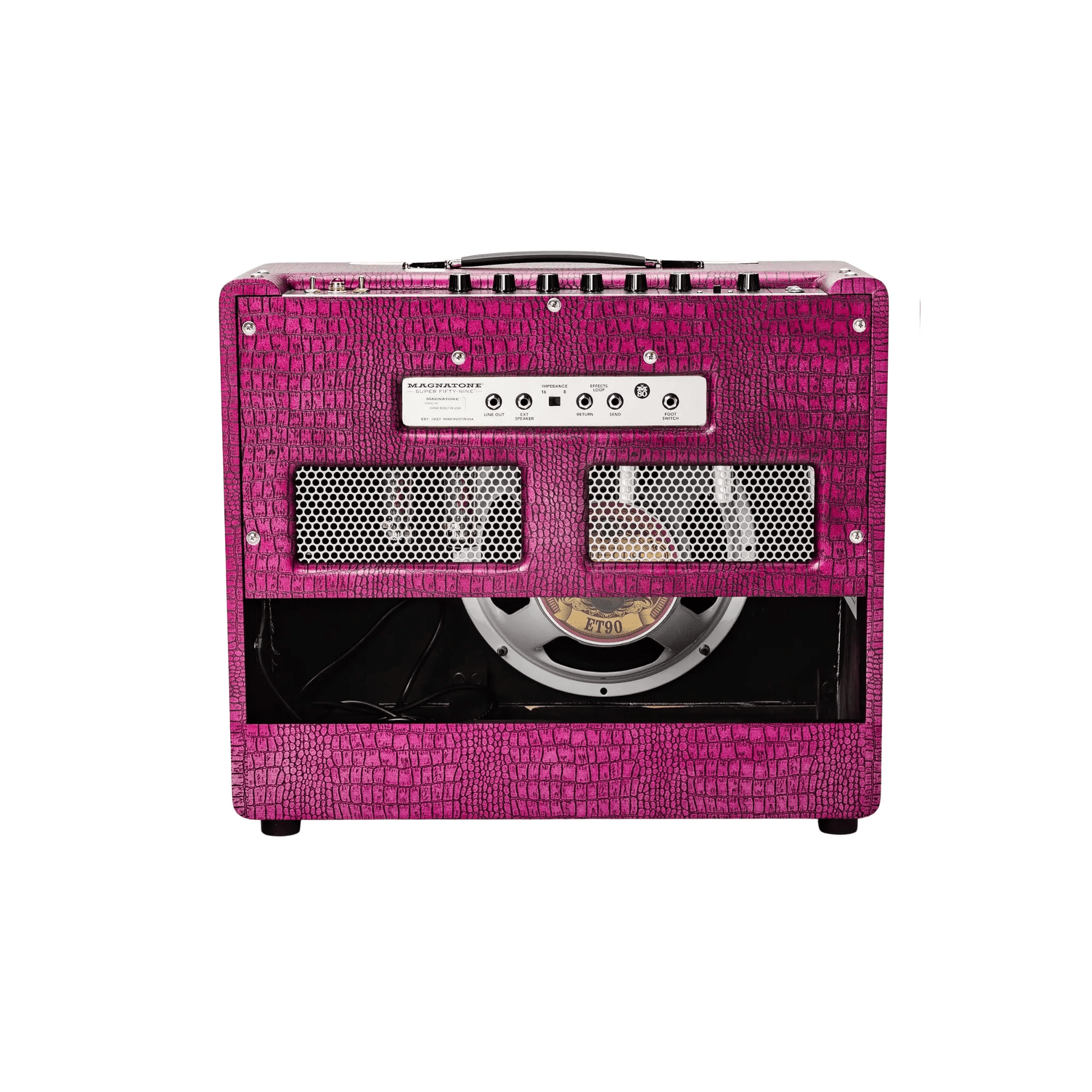 Magnatone Billy Gibbons Signature M-80 1×12 Combo Chrome Grape Electric Guitar Amplifiers Magnatone Art of Guitar