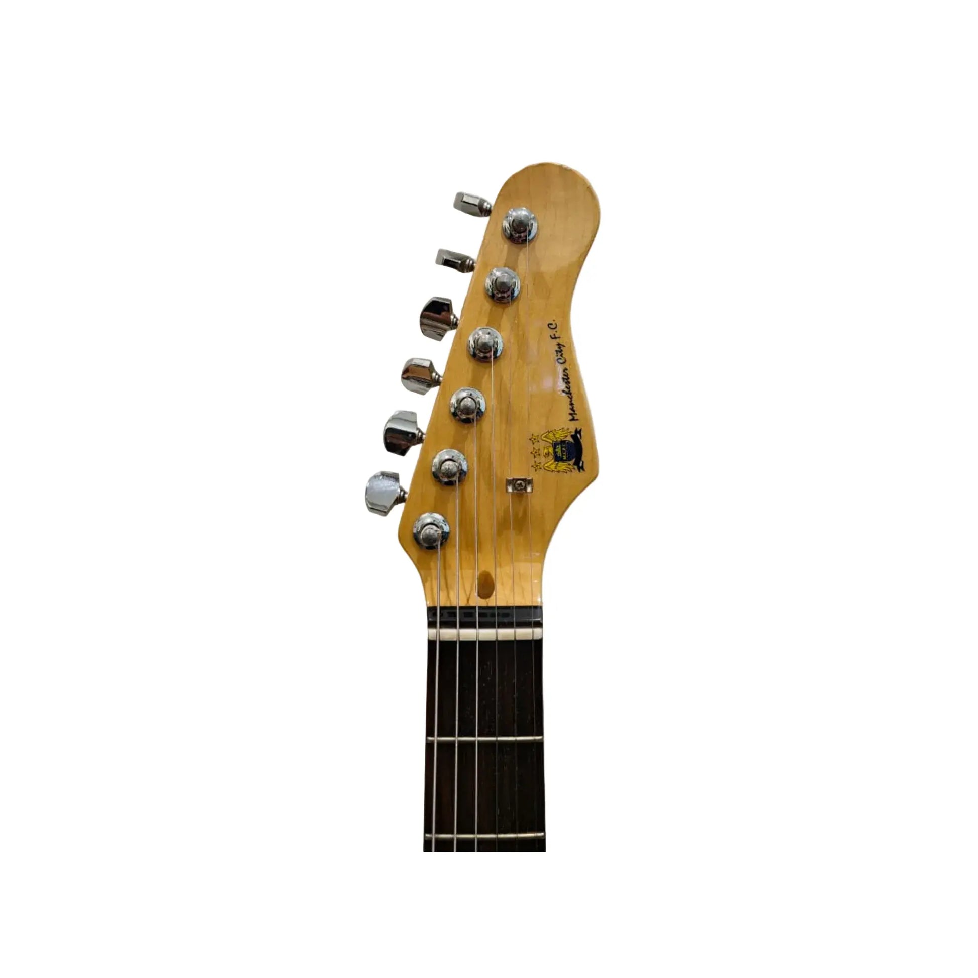 Manchester City F.C. Farida Stratocaster Style Electric Guitar – Rare Official Collectible - (Re-Loved) Electric Guitars Manchester City F.C Art of Guitar