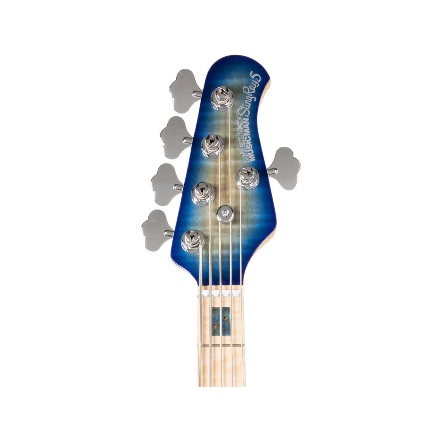 Music Man BFR StingRay Special 5 HH - Paua Blue Burst - Figured Maple/Maple/Block Inlays/MHS - Chrome - Limited to 150 Bass Guitars Music Man Art of Guitar