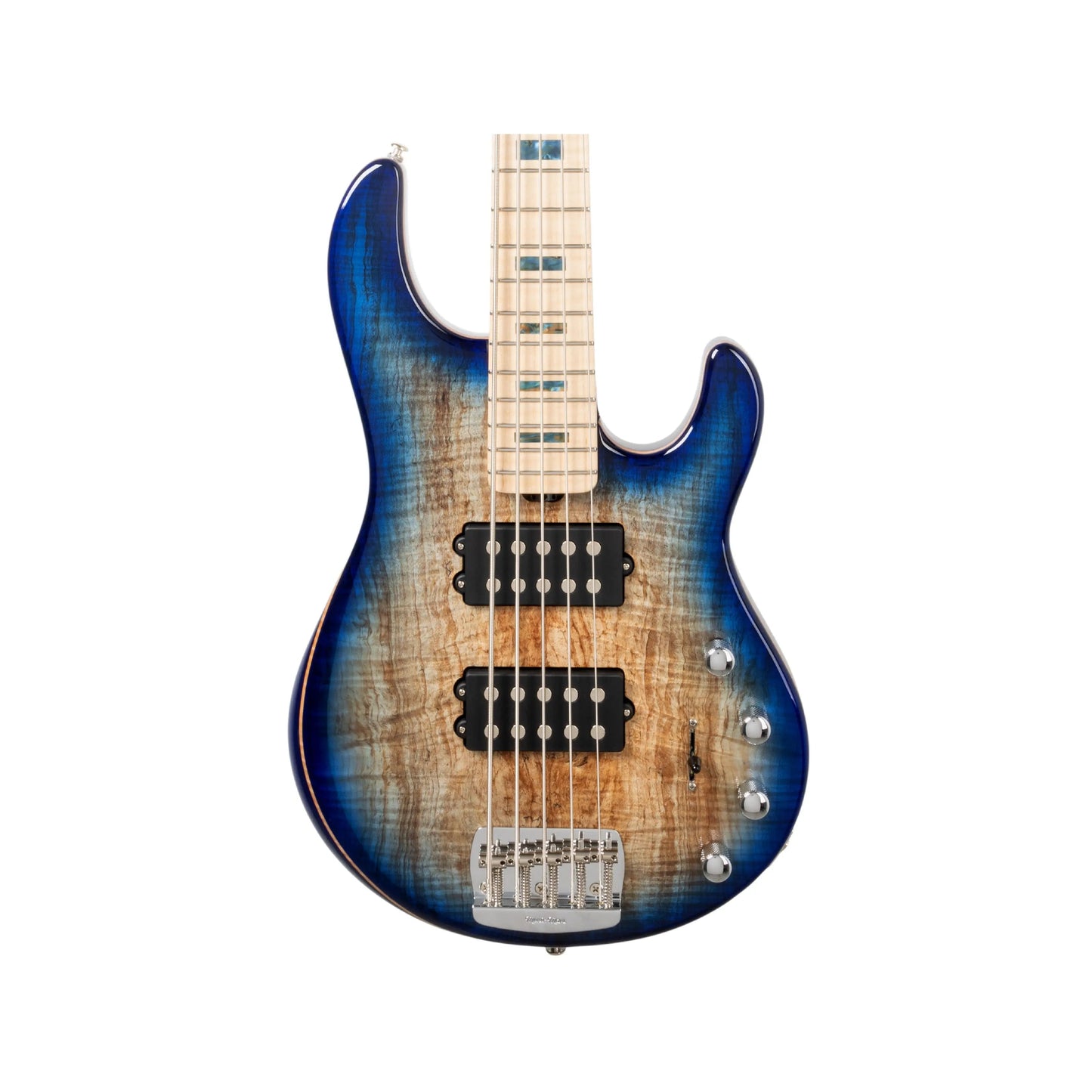 Music Man BFR StingRay Special 5 HH - Paua Blue Burst - Figured Maple/Maple/Block Inlays/MHS - Chrome - Limited to 150 Bass Guitars Music Man Art of Guitar
