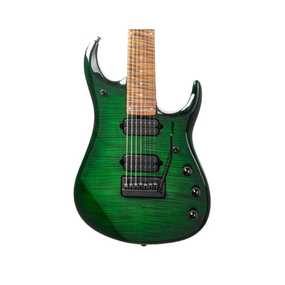 Music Man JP15 7 String - Green Tiger Eye Flame Electric Guitars Music Man Art of Guitar
