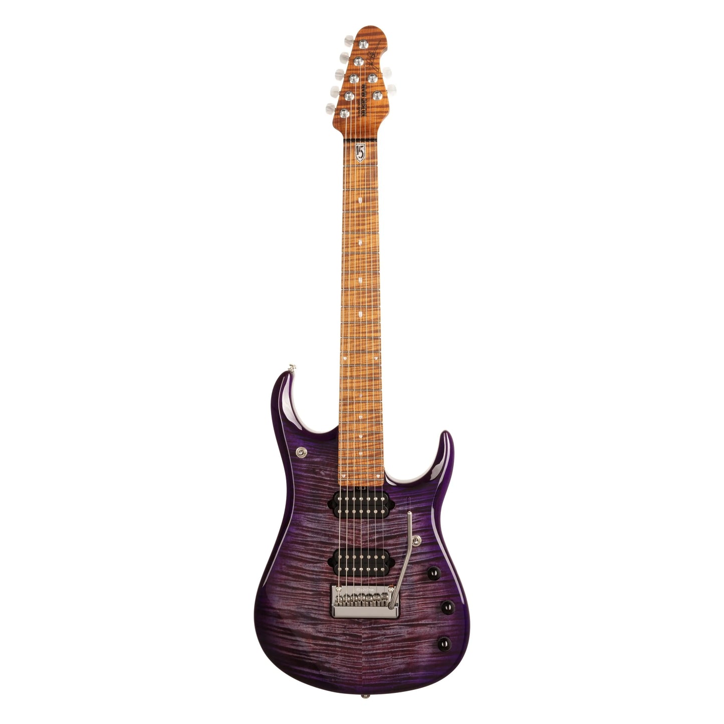 Music Man JP15 7 String - Purple Nebula Flame Top Electric Guitars Music Man Art of Guitar