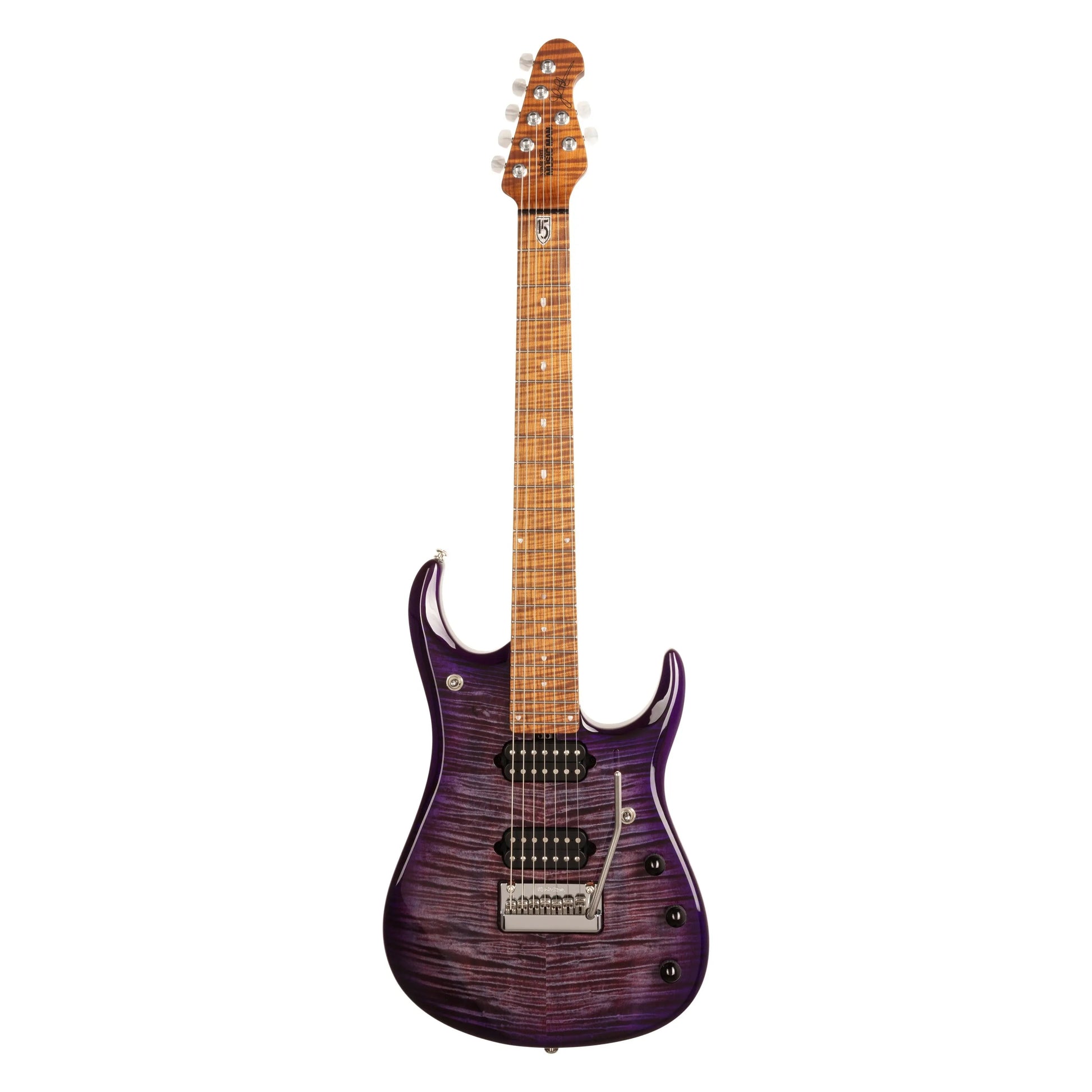 Music Man JP15 7 String - Purple Nebula Flame Top Electric Guitars Music Man Art of Guitar