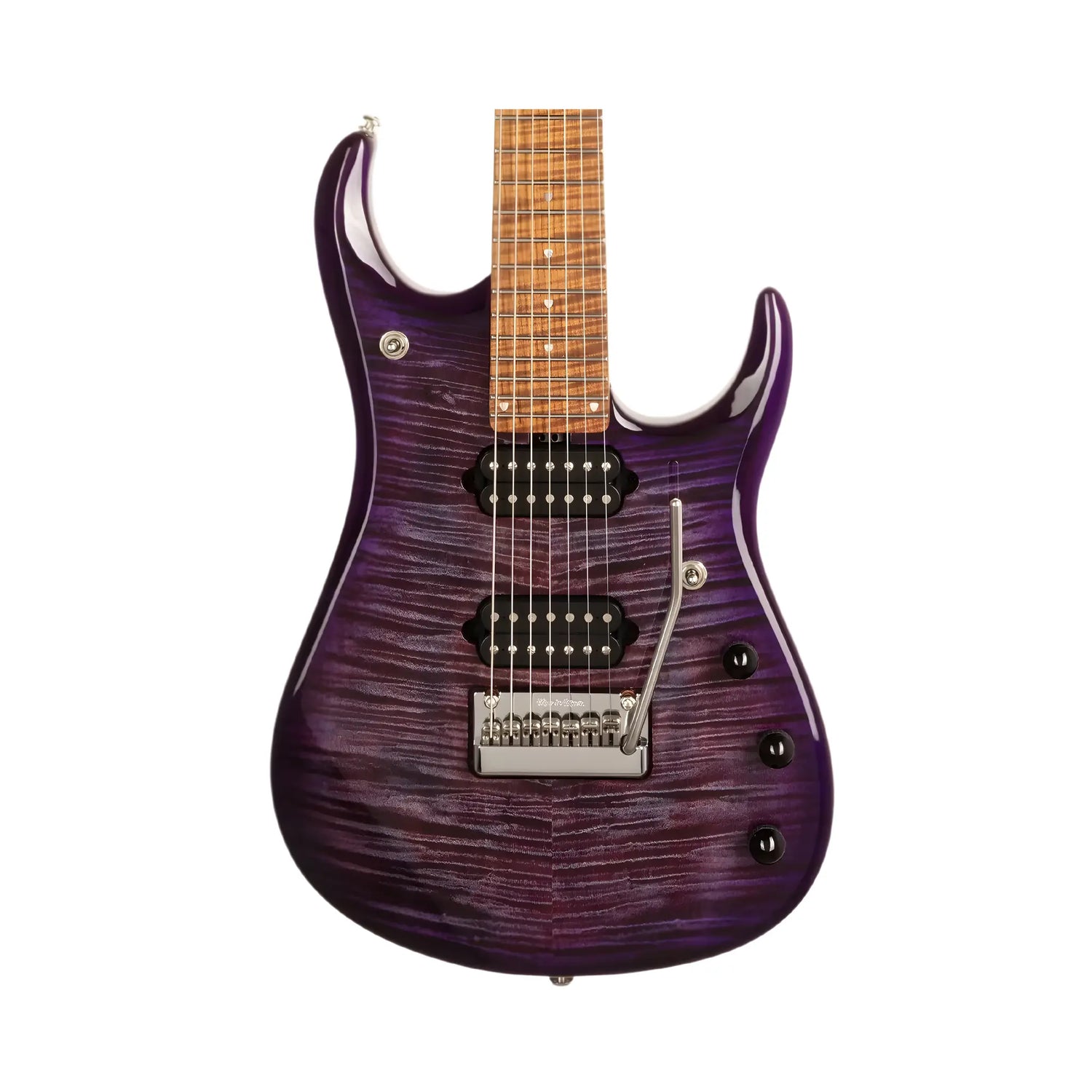 Music Man JP15 7 String - Purple Nebula Flame Top Electric Guitars Music Man Art of Guitar