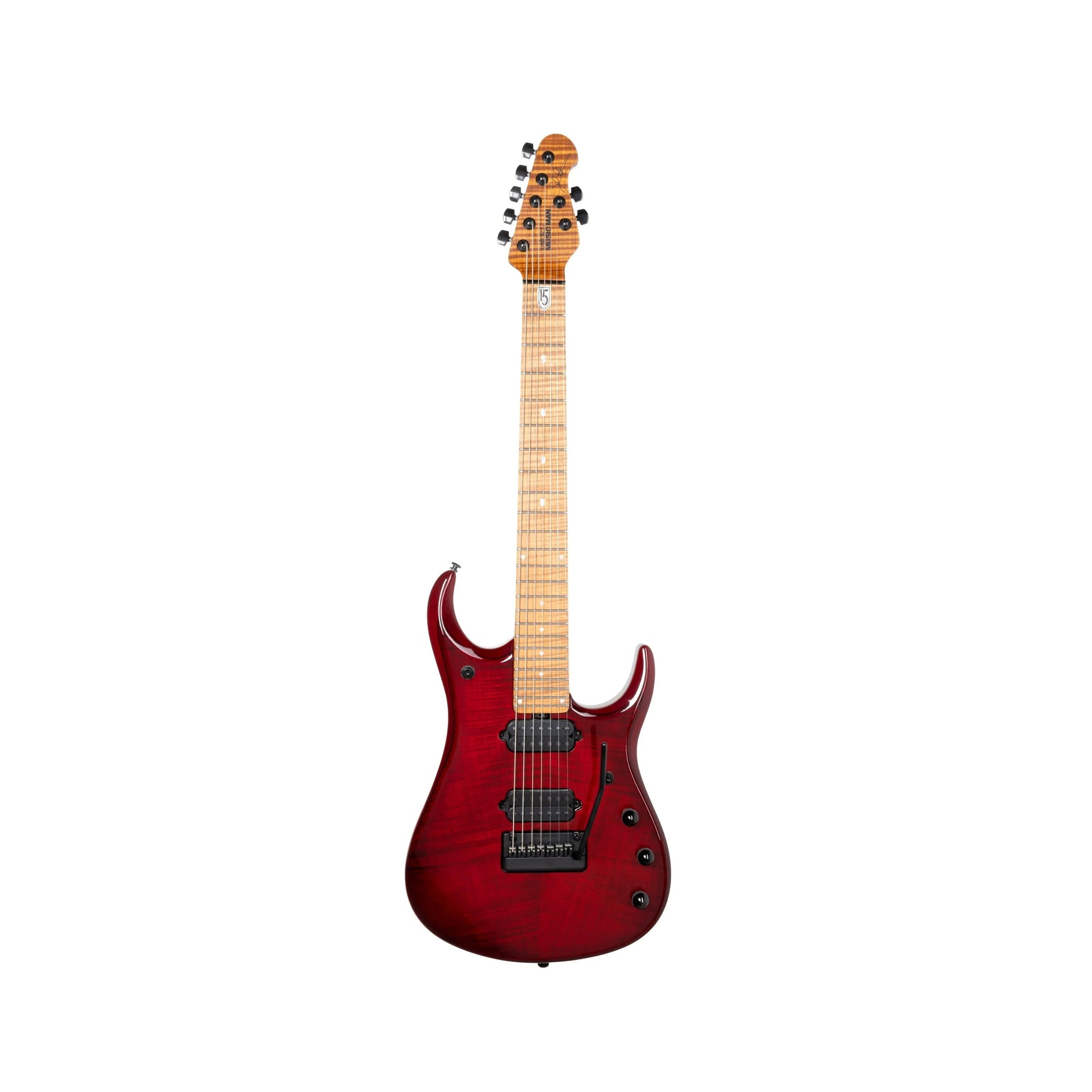 Music Man JP15 7 String - Red Tide Flame Electric Guitars Music Man Art of Guitar